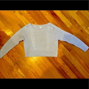 Light blue cotton knit sweater
